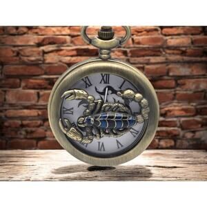 Scorpion Pocket Watch NEW Vintage Bronze Finish Gift Insect Graduation Promotio